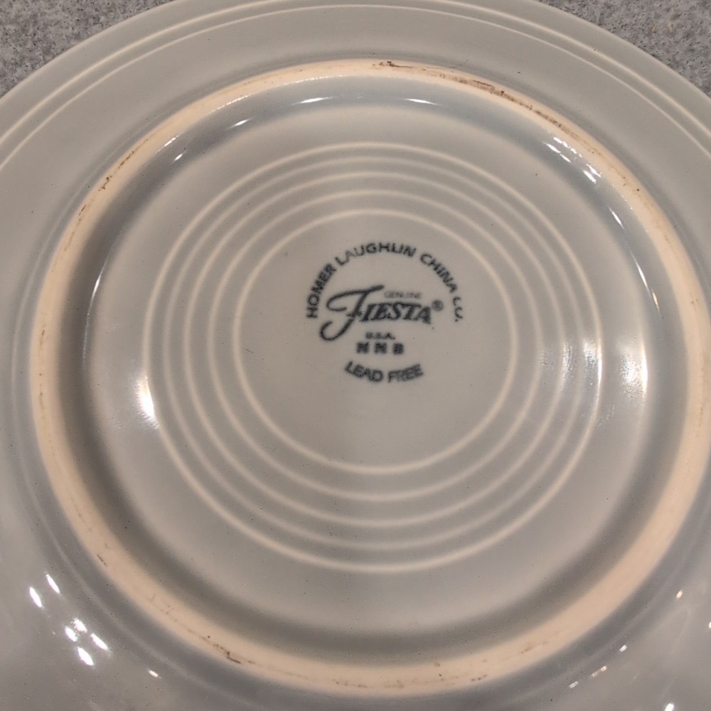 Homer Laughlin Fiesta Gray Bread and Butter Plate Ceramic Lead Free‎ USA Ring - Picture 2 of 3